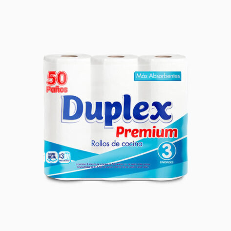 Duplex-premium-3-rollos-50-paños - Total Clean Salta